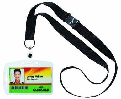 Durable Dual Shell-Style ID Card Holder with Lanyard | 10 Box
