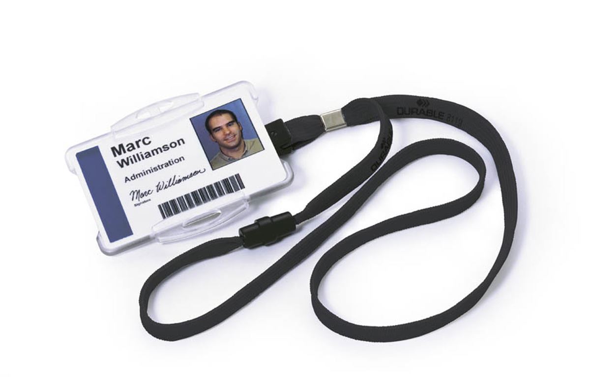 Durable Soft Neck Lanyards with Clip and Safety Release | 10 Pack | Black