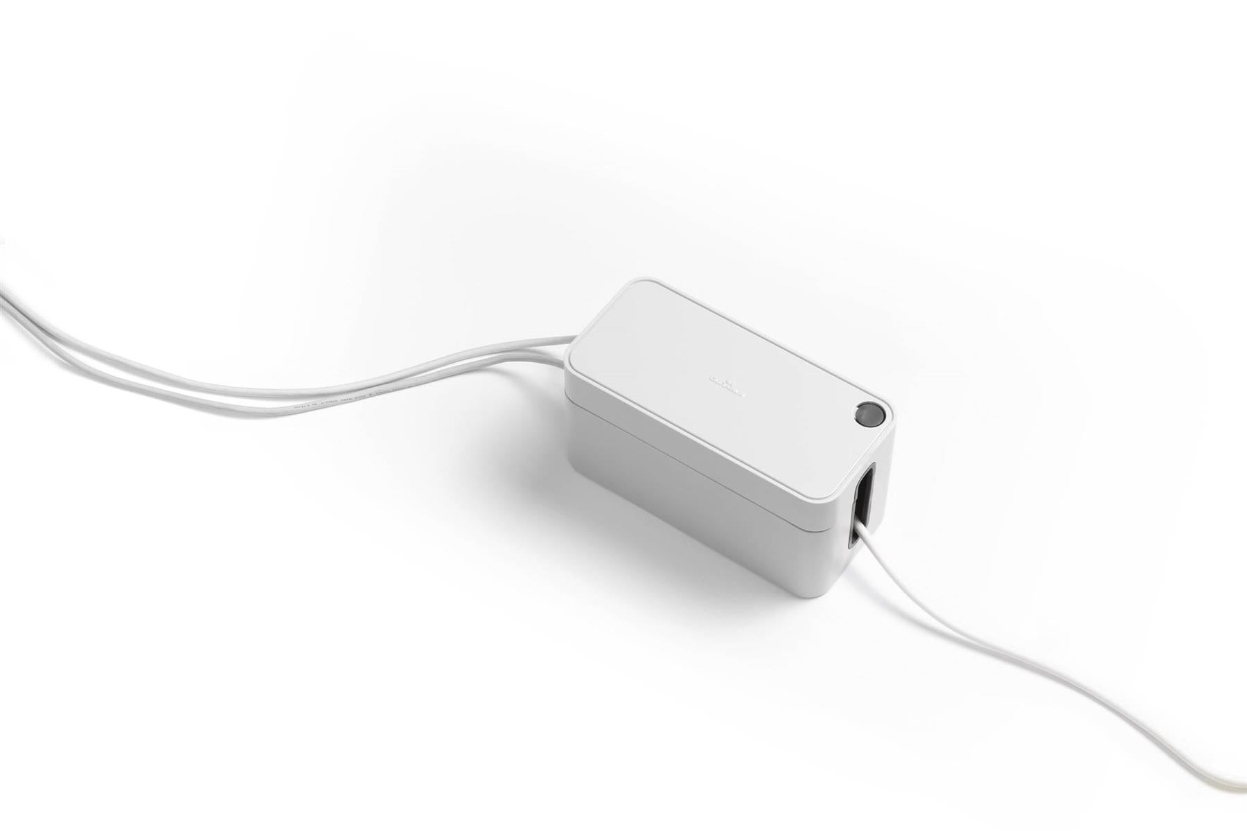 Durable CAVOLINE Cable Management Box Organizer Wire Tidy | Small | Gray