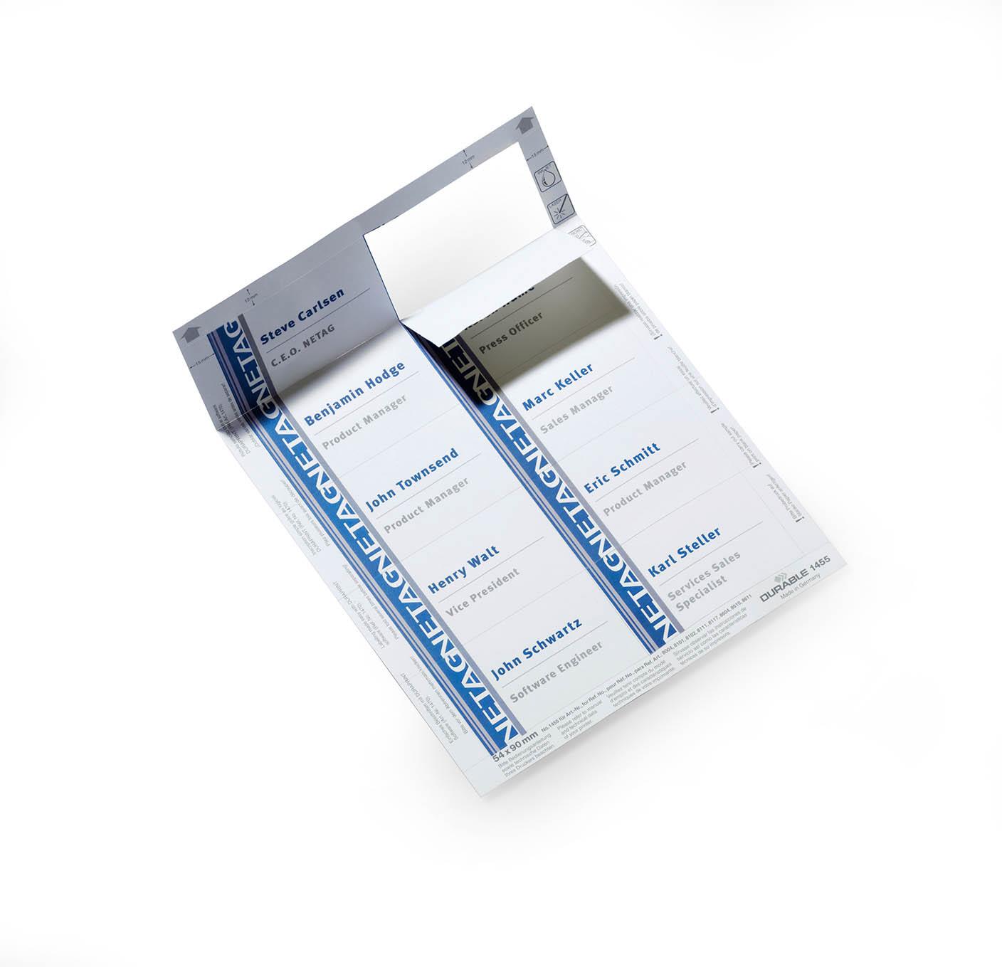 Durable BADGEMAKER Printable Name Badge Inserts | 200 Cards | 2.125" x 3.56"