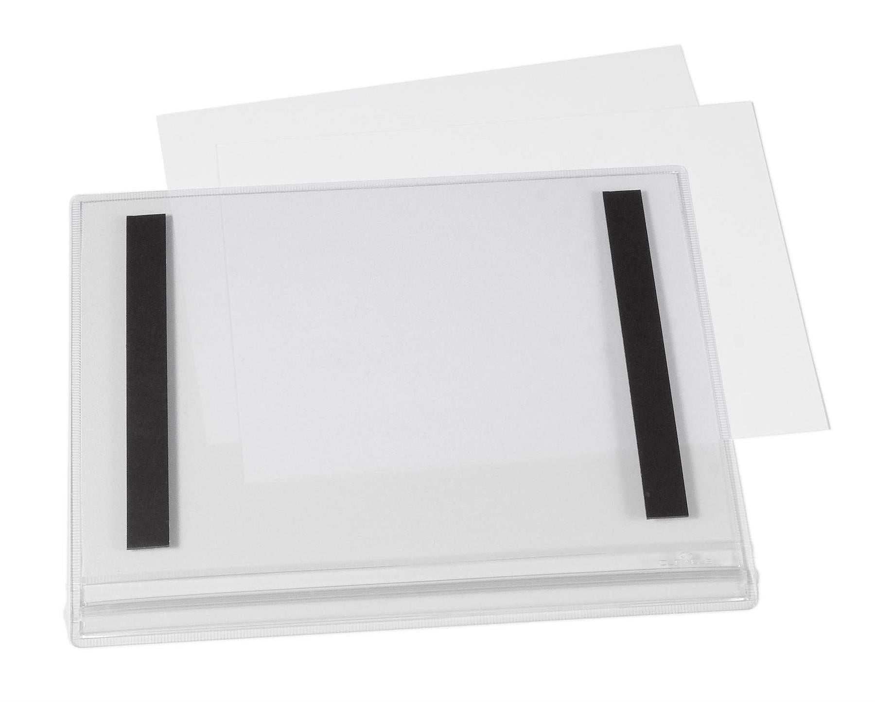 Durable Water Resistant UV Anti-Reflective Magnetic Pockets | 5 Pack | Half Letter Size Clear