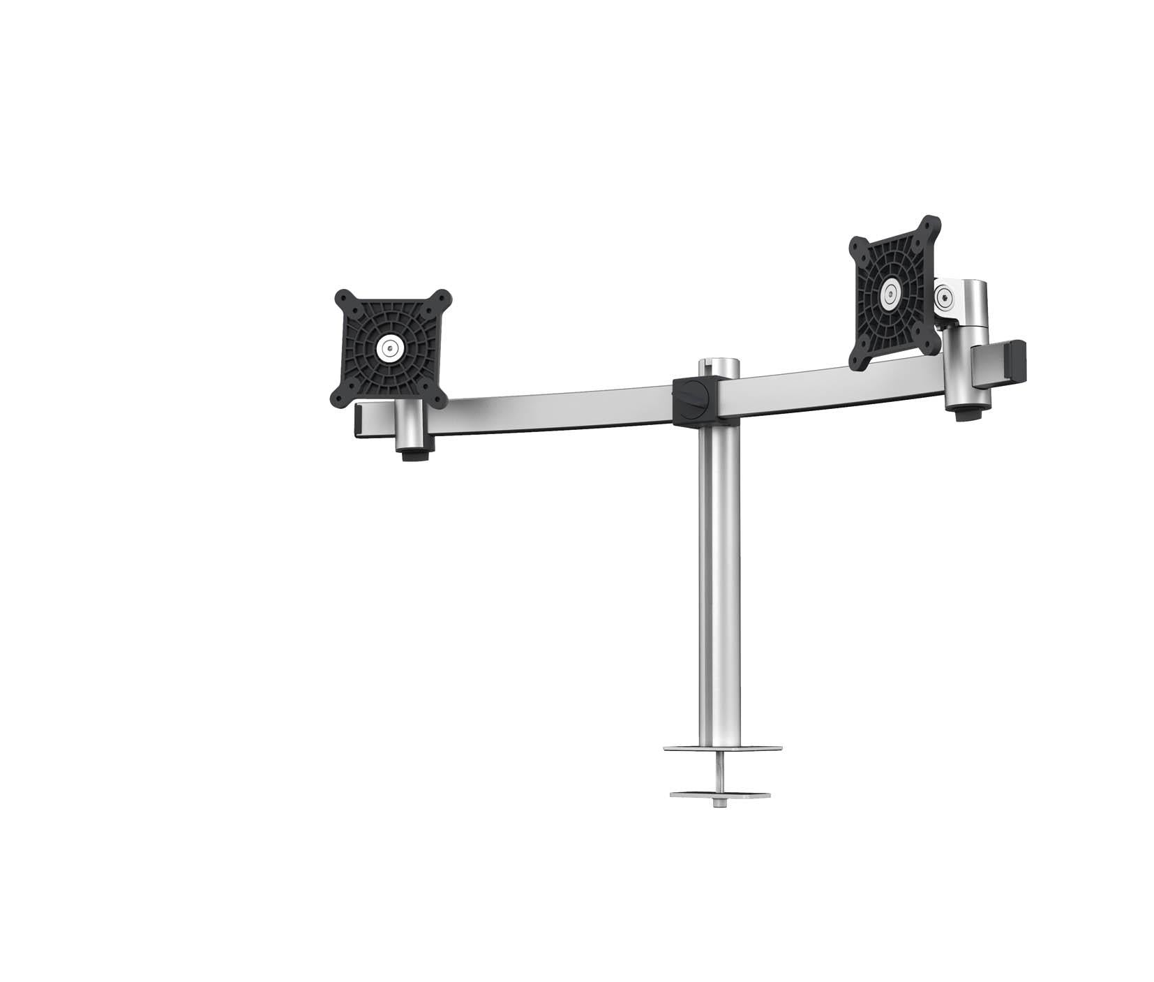 Durable Monitor Mount PRO for 2 Screens | Through-Desk Clamp Attachment