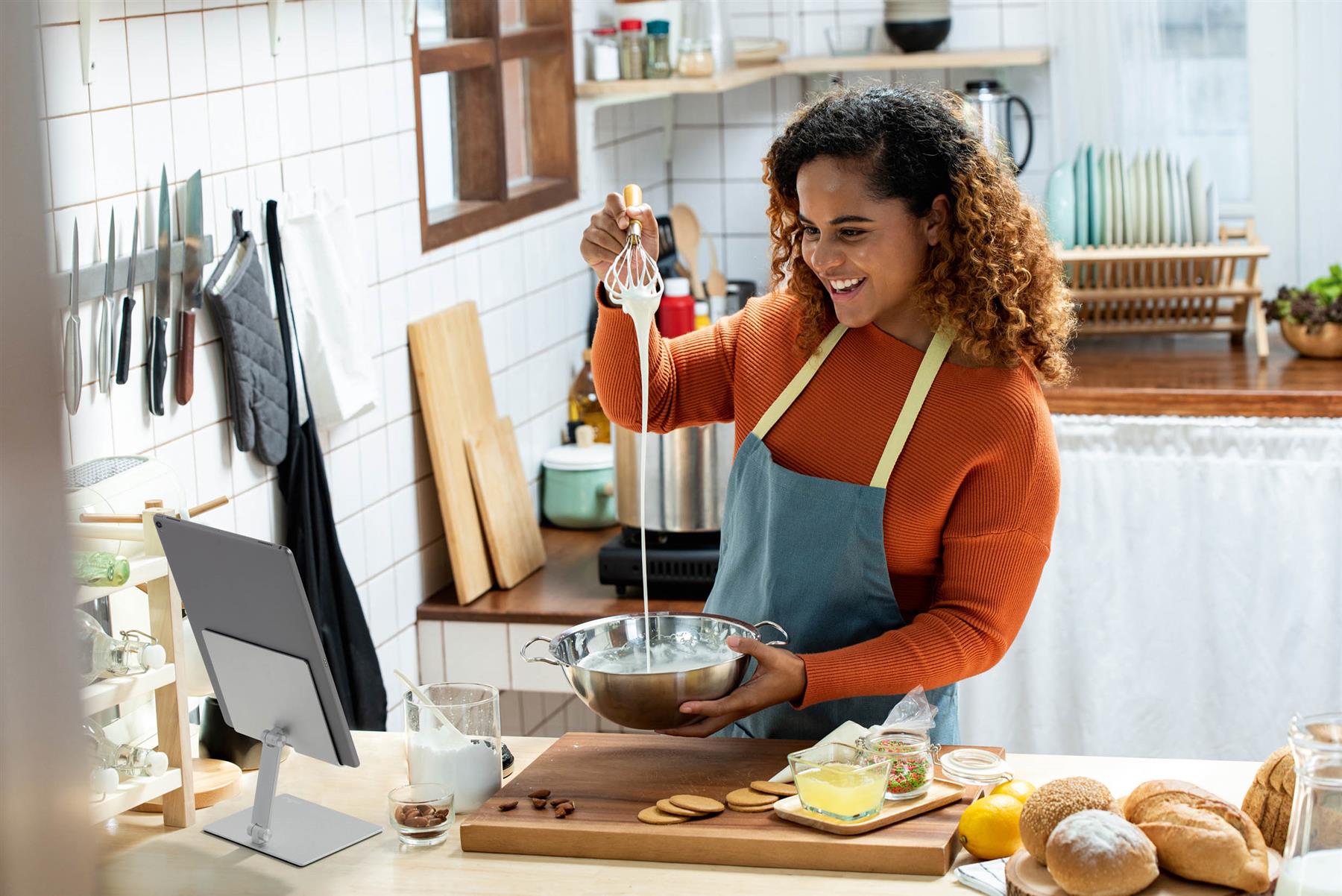 Durable Premium Aluminum Tablet Holder Rise Desk Stand | Foldable