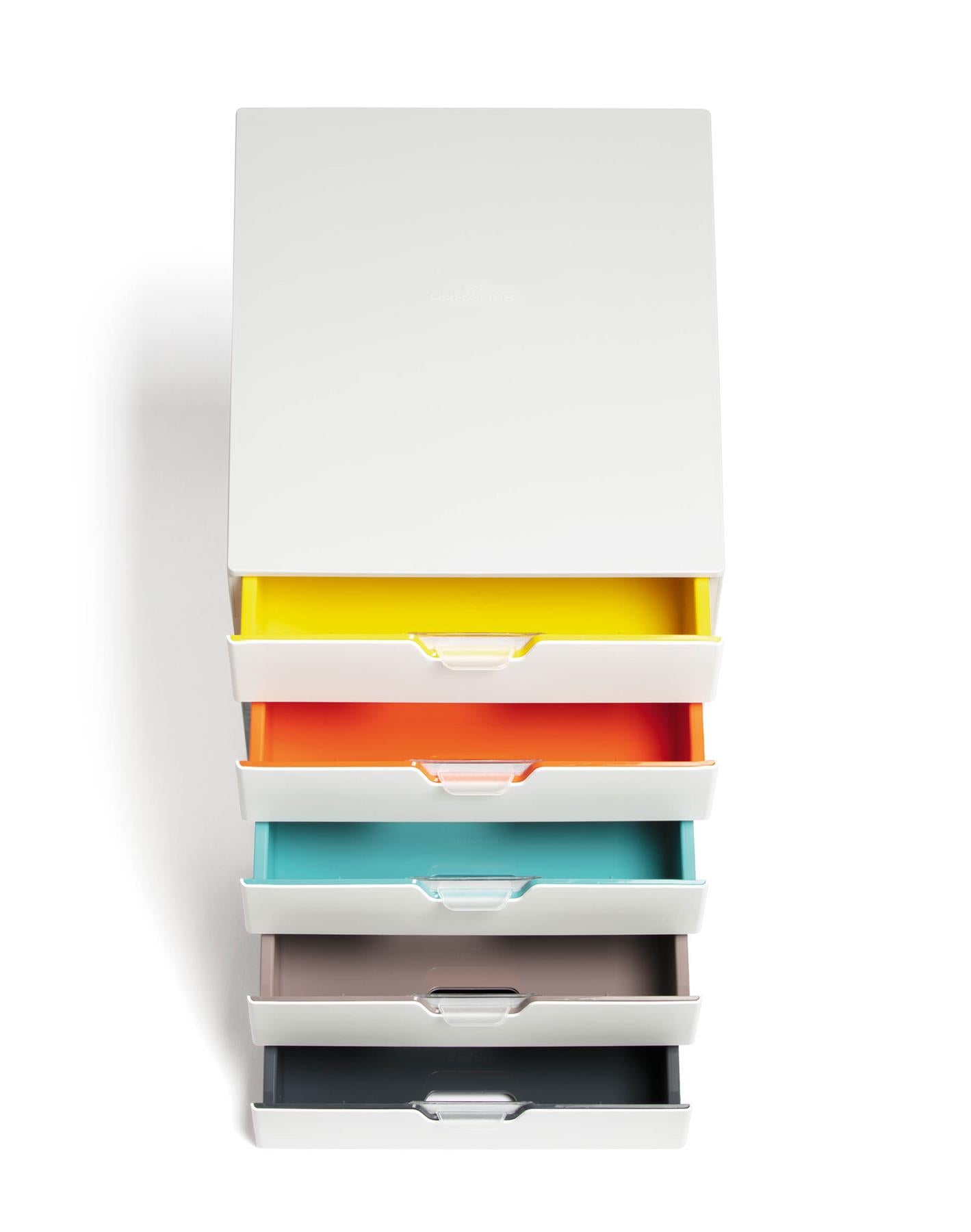 Durable VARICOLOR MIX Desktop Organizer 5 Drawer Color Coded Storage | Letter Size