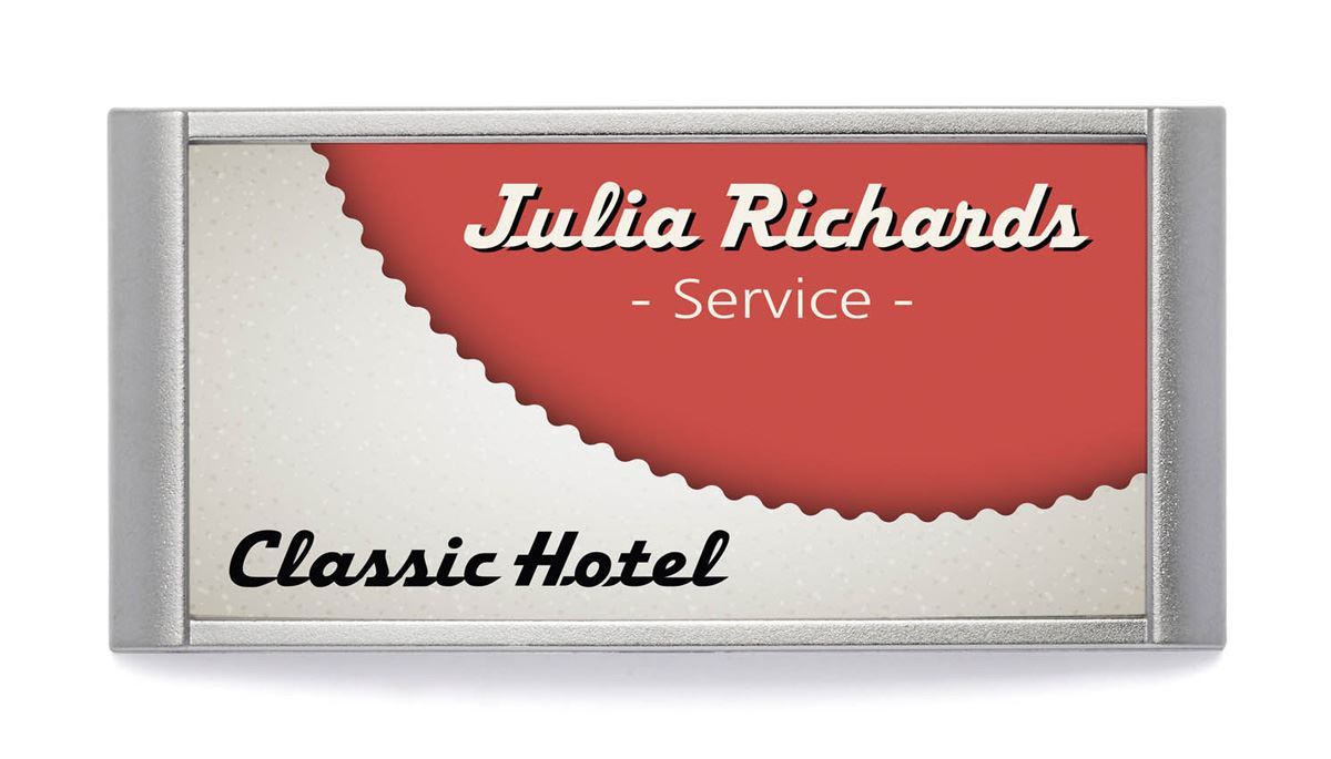 Durable Classic Magnetic Name Tag ID Badge Holders & Inserts | 10 Pack