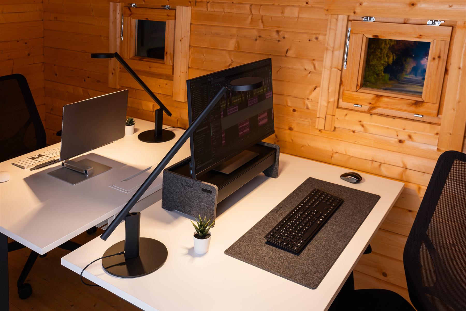 Durable EFFECT Premium Felt Monitor Riser Laptop Stand | Height-Adjustable Shelf