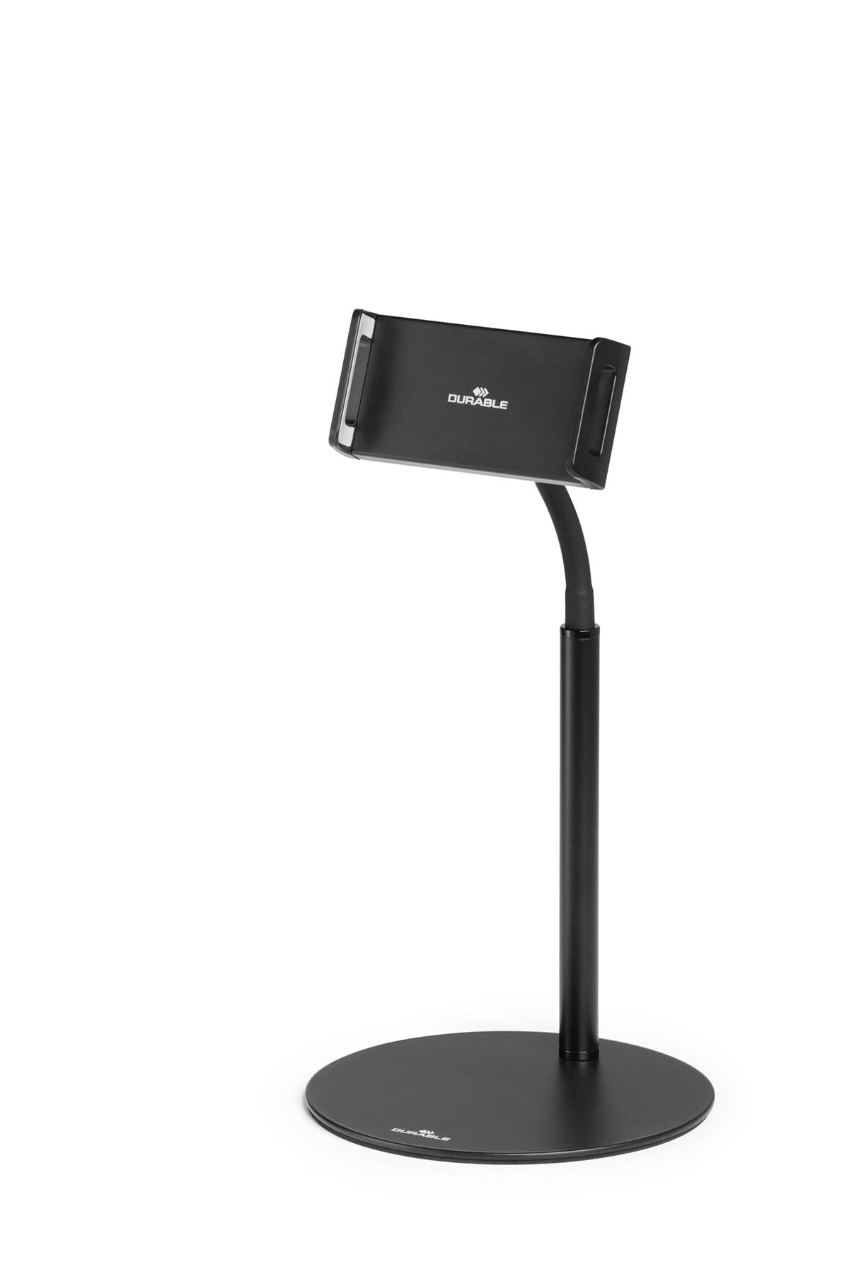 Durable TWIST Desk and Floor Gooseneck Tablet Phone Holder iPad Stands | Black